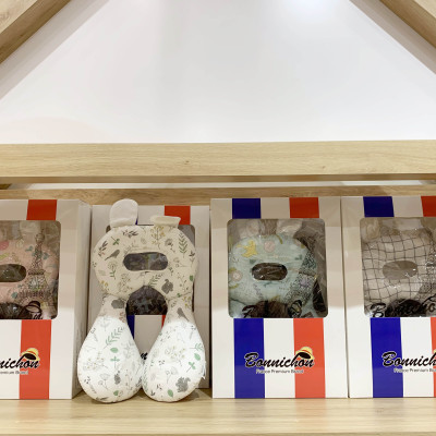 Gối em bé Bonnichon chống vẹo cổ, méo đầu, móp đầu cho em bé (dành cho bé 0-15 tháng) chính hãng Hàn Quốc