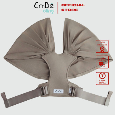 [Thiết Kế Mới - Màu Mocha] Địu Vải Em Bé Sling Baby Sling Nova/Nova Plus Dễ Địu Êm Vai An Toàn Cho Bé 0–24 Tháng