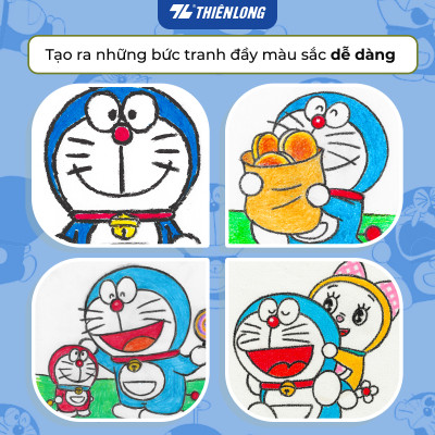 Bút sáp dầu màu Pastel Thiên Long Colokit Doraemon OP-C08/DO