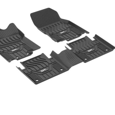 Thảm lót sàn xe ô tô Renault Koleos 2014- Nhãn hiệu Macsim 3W chất liệu nhựa TPE đúc khuôn cao cấp - màu đen