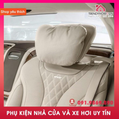 Gối Tựa Đầu Ô Tô Maybach vải da Lộn Ancatara