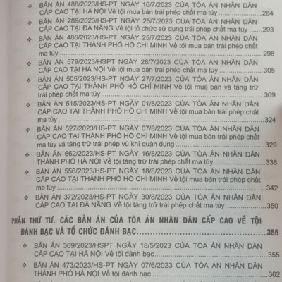 Tuyển tập các bản án của Tòa án nhân dân cấp cao về hình sự và tố tụng hình sự