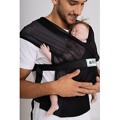 Địu vải BUBI Gen 3 - LƯỚI THOÁNG KHÍ - ĐEN