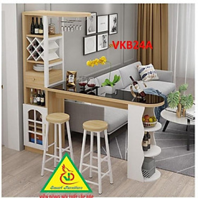 Quầy bar mini kết hợp tủ rượu VKB24A ( không kèm ghế) - Nội thất lắp ráp Viendong Adv
