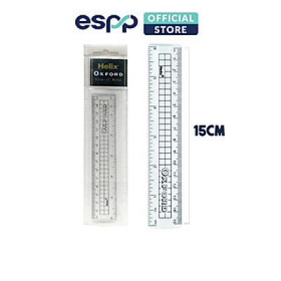 Thước kẻ cứng trong suốt 15cm Oxford - HELIX