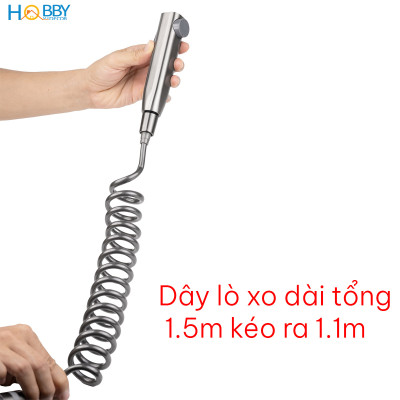 Bộ vòi xịt rửa toilet có van đa năng dây lò xo Hobby home decor VSR9