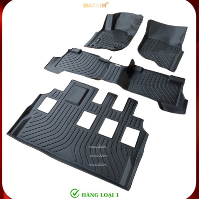 Thảm lót sàn xe ô tô Mitsubishi Pajero Sport 2015 - nay (2 chốt sàn ghế lái chéo nhau) (sd) Nhãn hiệu Macsim chất liệu nhựa TPE cao cấp màu đen