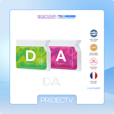 [VOUCHER 200K & TẶNG 5 TÚI PV ZIP] Thực Phẩm Sức Khoẻ D+A | V Alphabet - Công thức chống oxy hóa cho tế bào cơ thể - PROJECT V - Xuất xứ Pháp, Hàng Chính Hãng