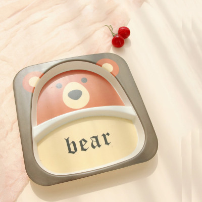 Khay ăn dặm chia 2 ngăn từ tre Bamboo kháng khuẩn cho bé D7006 (màu ngẫu nhiên)