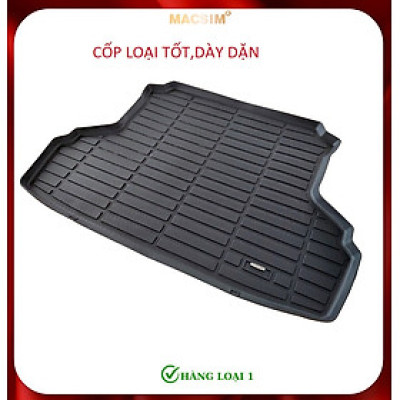 Thảm lót cốp xe ô tô Toyota Yaris 2023+ nhãn hiệu Macsim chất liệu TPE cao cấp màu đen