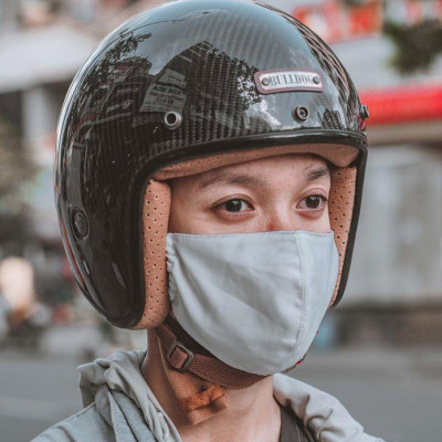 Mũ bảo hiểm 3/4 Cao Cấp Bulldog Heli Carbon - Phong Cách Cổ Điển