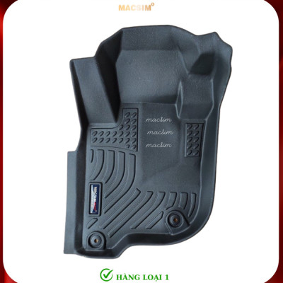 Thảm lót sàn xe ô tô Mitsubishi Pajero Sport 2015 - nay (2 chốt sàn ghế lái chéo nhau) (sd) Nhãn hiệu Macsim chất liệu nhựa TPE cao cấp màu đen