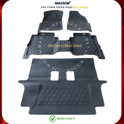 Thảm lót sàn xe ô tô Ford Everest 2008-2015 Nhãn hiệu Macsim chất liệu nhựa TPE cao cấp màu đen