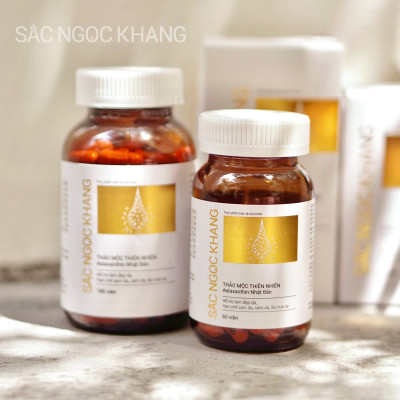 Viên uống Sắc Ngọc Khang Vi tảo lục (60 viên) giúp trẻ hóa làn da xua tan vết nám, hỗ trợ cân bằng nội tiết tố, bổ huyết, điều kinh, hỗ trợ giảm các triệu chứng tiền mãn kinh