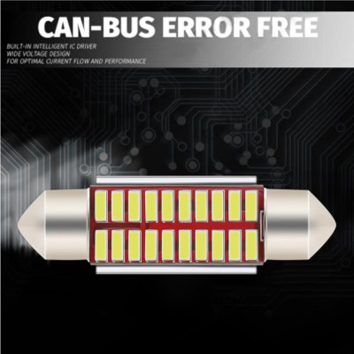 Đèn Trần Ô Tô, Đèn Led Trần Xe Hơi ánh sáng trắng chip 4014 loại mới mạch đỏ có canbus nhiều cỡ đèn