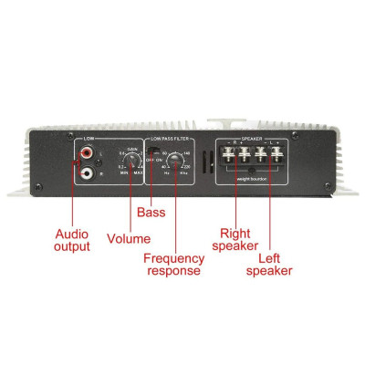 DSP QPertos Bộ Khuếch Đại Âm Thanh Ô Tô Kỹ Thuật Số Amplifier N-368 2200W 2 kênh lắp đặt sub gầm đôi cho ô tô