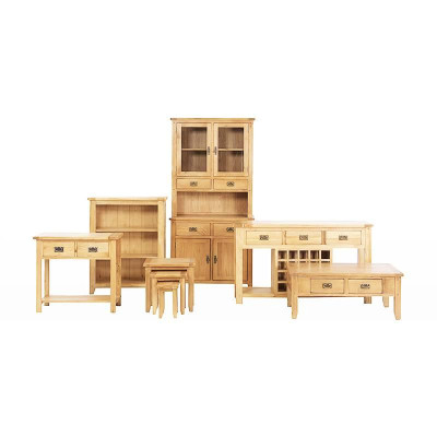 Tủ Chén Thấp 2 Cánh 2 Ngăn Rustic Gỗ Sồi IBIE