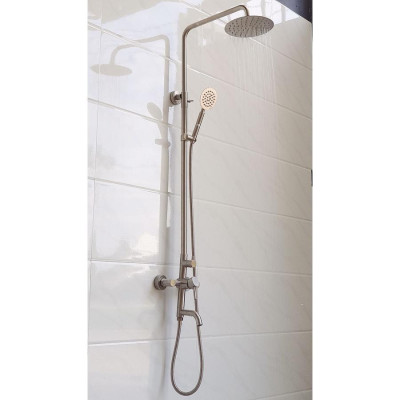 Bộ vòi sen tắm đứng INOX 304 nóng lạnh EL-S909 (Trắng bạc)