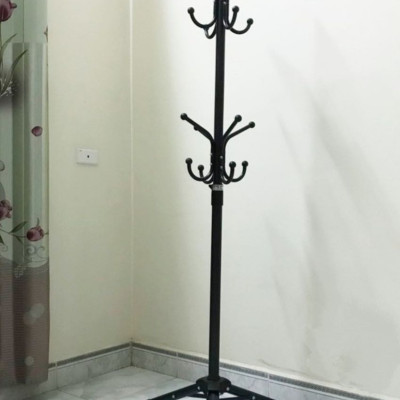 Cây treo quần áo 2 tầng 3 chân, mắc treo đồ đứng gấp gọn