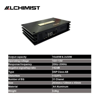 Bộ xử lý DSP 12 kênh tích hợp Amply Alchimist AD 12H 1020 định dạng APTX Bluetooth lossless cao cấp