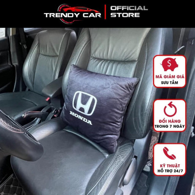 Chăn gối đa năng 2 trong 1 dành cho ô tô họa tiết hãng xe Honda Civic, City, CRV, HRV in logo 3D chất liệu bông tuyết