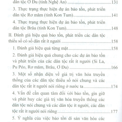 Bảo Tồn Và Phát Triển Một Số Dân Tộc Rất Ít Người Ở Việt Nam (Si La, Pu Péo, Rơ Măm, Brâu Và Ơ Đu)