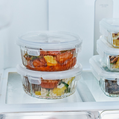 Hộp đựng thực phẩm thủy tinh Wavelock V Hình tròn -Chịu nhiệt cao, nút thoáng khí tiện lợi - Neoflam - Hàng nhập khẩu chính hãng