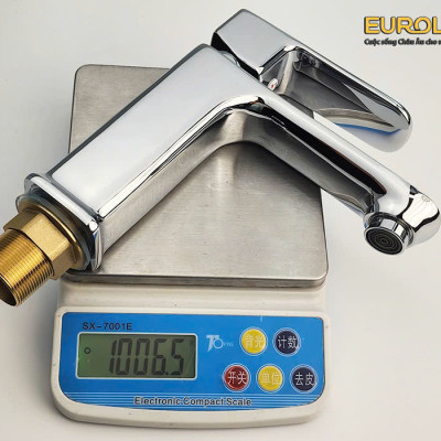 Vòi Lavabo nóng lạnh Đồng mạ Chrome Eurolife EL-8002 (Trắng bạc)