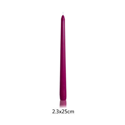 [Hộp 6 nến] Nến thơm taper Eden Candle FTRAMART EDC2331 (Tím mận), cao 25 cm, phù hợp tất cả các chân nến theo tiêu chuẩn nến taper