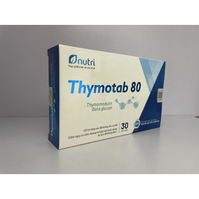 Thymotab 80 - Hỗ trợ sức đề kháng cho cơ thể, giảm nguy cơ viêm đường hô hấp trên – (hộp 30 viên)