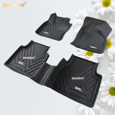 Thảm lót sàn xe ô tô Volkswagen Passat 2019 - nay Nhãn hiệu Macsim 3W chất liệu nhựa TPE đúc khuôn cao cấp - màu đen