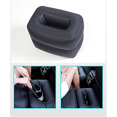 Nệm hơi vải nhung cao cấp có vân lướt sóng cho xe ô tô 7 chỗ, có ô để đồ. Tặng kèm bộ bơm hơi và bộ vá