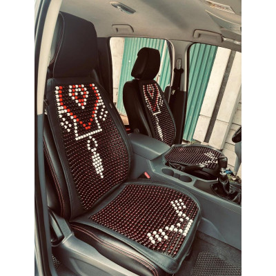 Lót ghế hạt gỗ hoa văn cao cấp Massage chống nóng thông thoáng trên Oto