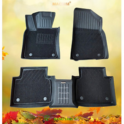 Thảm lót sàn ô tô 2 lớp cao cấp dành cho xe Toyota Camry 2018+ (sd) nhãn hiệu Macsim chất liệu TPE màu đen