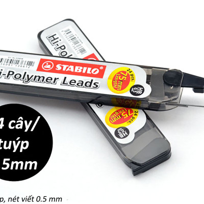 Tuýp Ruột chì bấm STABILO - Tuýp 24 ruột 0.5mm/ 2B (PC3206R24-2B)