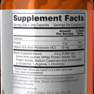 Viên Uống NOW FOODS Amino completeTM 1200mg Phục Hồi Cơ Bắp Chống Dị Hóa Sau Tập Luyện Lọ 120 Viên