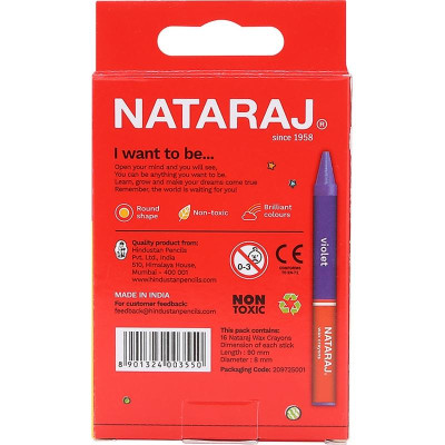 Bút Sáp NATARAJ 400355 - 16 Màu