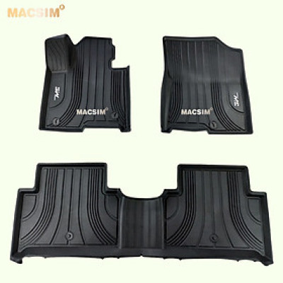 Thảm lót sàn xe ô tô Kia sorento 2021- nay Nhãn hiệu Macsim 3W chất liệu nhựa TPE đúc khuôn cao cấp - màu đen