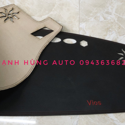Thảm da Taplo vân carbon Cao cấp dành cho xe Toyota Vios 2019-2020-2021