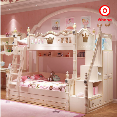 [Miễn phí lắp đặt & vận chuyển] Giường tầng trẻ em thông minh cao cấp 3 tầng Ohaha - GTCC031