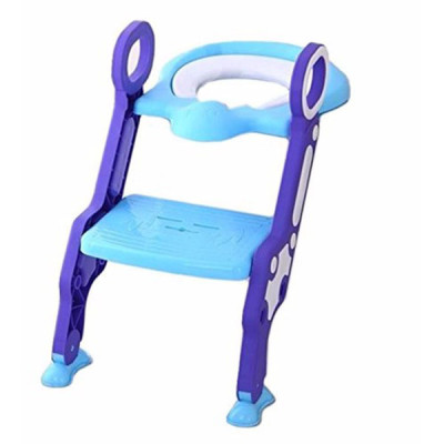 Ghế ngồi bồn cầu có thang vịn an toàn cho bé - màu giao ngẫu nhiên