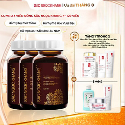 COMBO 3 hộp thực phẩm chức năng Viên uống Sắc Ngọc Khang++ (120 viên)
