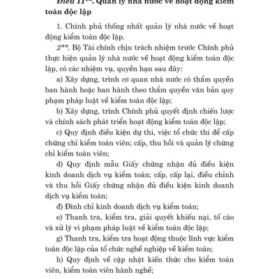 Luật Kiểm toán độc lập năm 2011 (sửa đổi, bổ sung năm 2015, 2024)