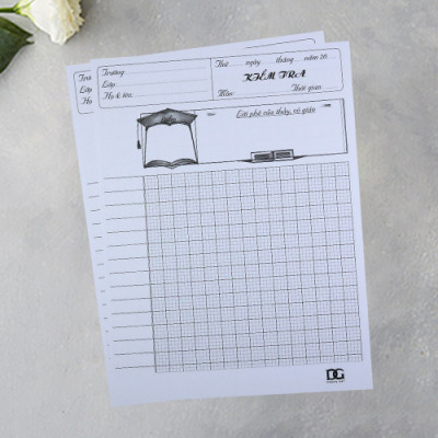 Giấy kiểm tra 4 ô ly viết êm không lem, giấy trắng dày kẻ ô rõ ràng hình vẽ tay mới lạ, kích thước 15.5 x 20.5 cm bộ 36 tờ GKTL102-03 Green Art - Hàng chính hãng