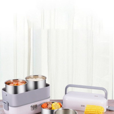 Hộp cơm cắm điện hai tầng,  hộp cơm hâm nóng 2 BÁT INOX,  giữ nhiệt thích hợp cho dân văn phòng KitAcoom, hàng nhập khẩu chính hãng cao cấp 