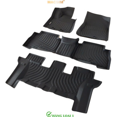 Thảm lót sàn (3 hàng ghế) Kia Sorento 2014  - 2020 Nhãn hiệu Macsim chất liệu nhựa TPE cao cấp màu đen