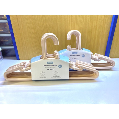 Set 10 chiếc móc áo đầm Hara 182 hàng cao cấp - giao màu ngẫu nhiên