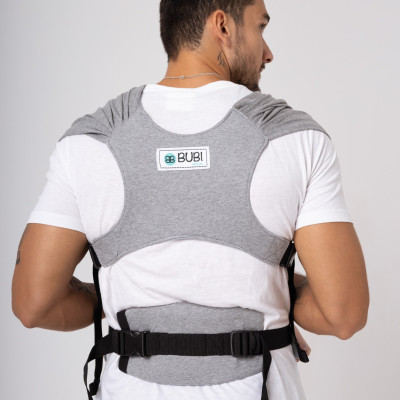 Địu vải BUBI Gen 3 - 100% Cotton - XÁM TIÊU