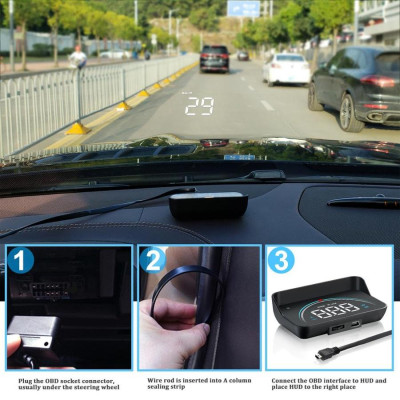 Máy Chiếu HUD Head up display M Series I OBD2 GPS HUD cáp USB Chất Lượng Cao Cho Xe Hơi Cửa hàng nội thất ô tô TrendyCar