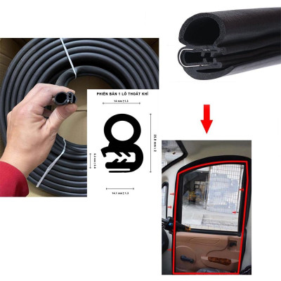 Gioăng Chữ U Nẹp Cửa Ô Tô Tải, xe Van, xe Kia, Suzuki, Toyota Cốp Xe, Tủ Điện, Tủ Sắt Có Rãnh Khí